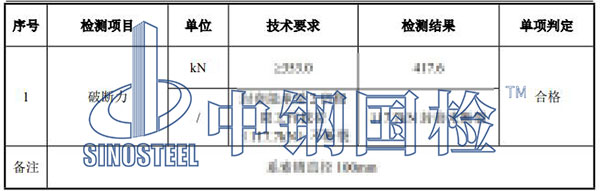 吊裝帶檢測項(xiàng)目結(jié)果